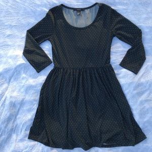 Forever 21 blue polka dot skater dress